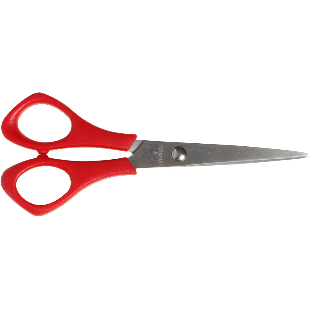 School Scissors, L: 14 cm, pointed, left