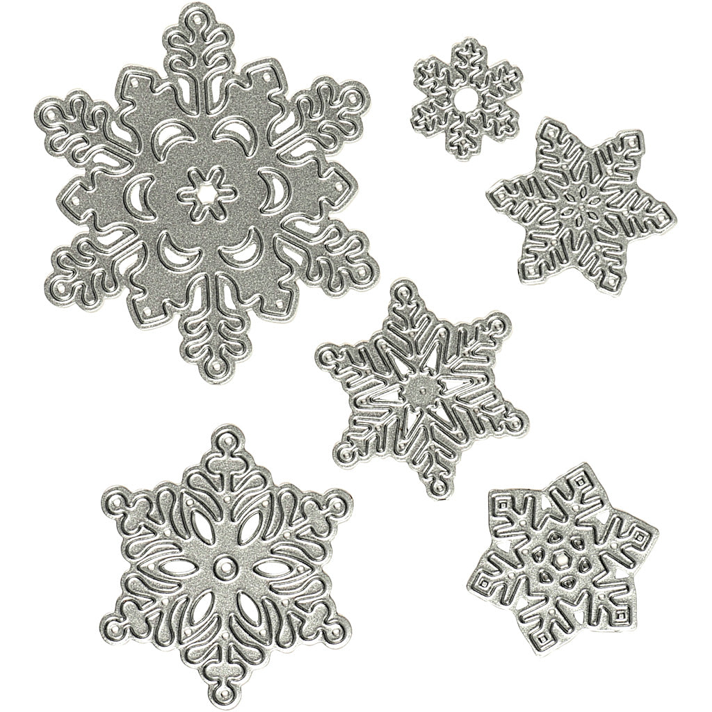 Die Cut, snowflake, dia. 2-6 cm