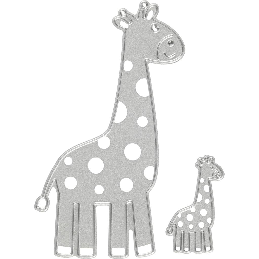 Die Cut and Embossing Folder, giraffe, size 54x92+21x35 mm