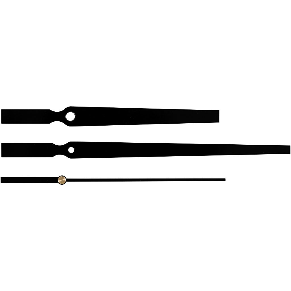 Clock Hands, hole size 4+6 mm, black
