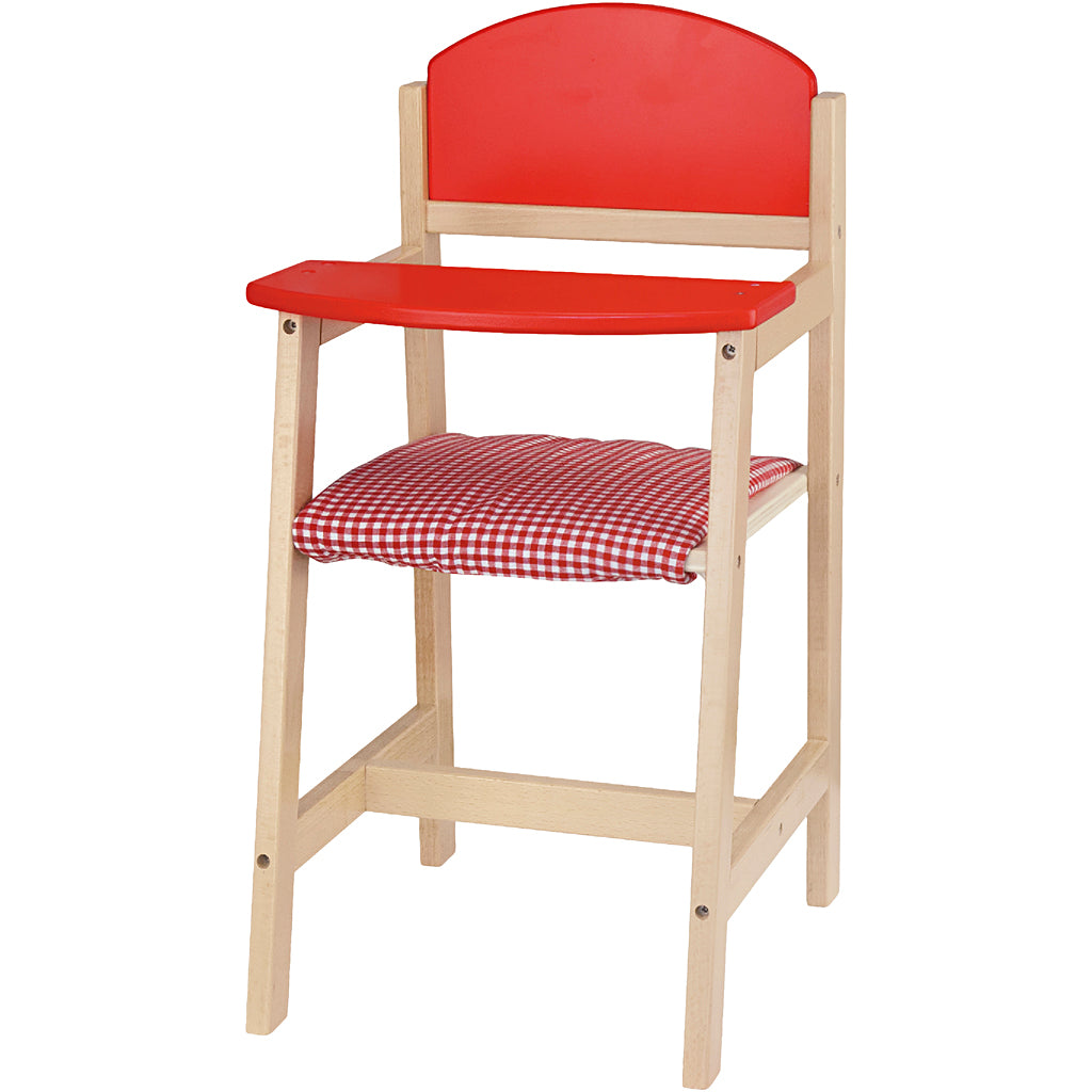 VIGA wooden doll's high chair, size 29x31x60 cm