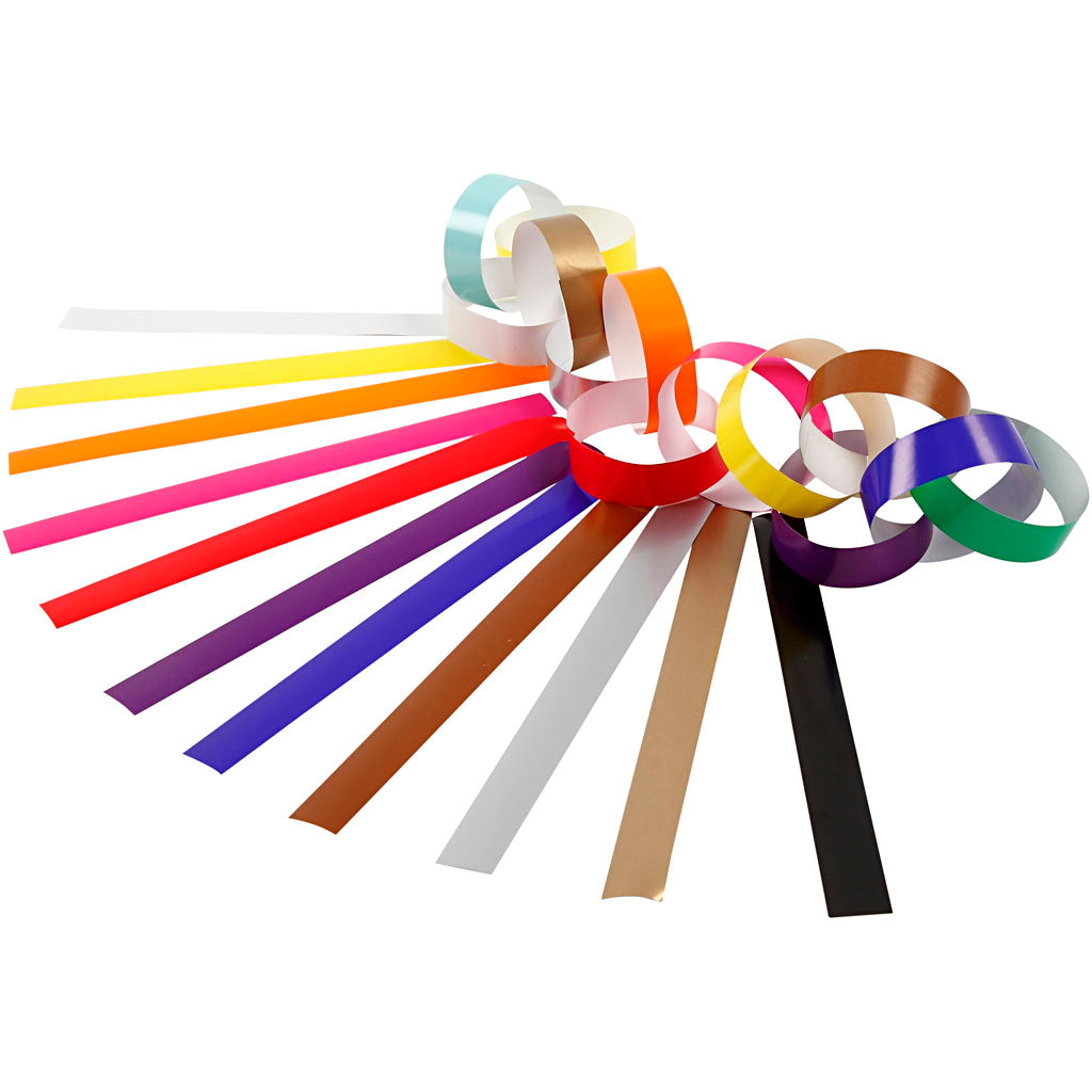 Paper Chains, L: 16 cm, W: 15 mm, assorted colours, 400 pc