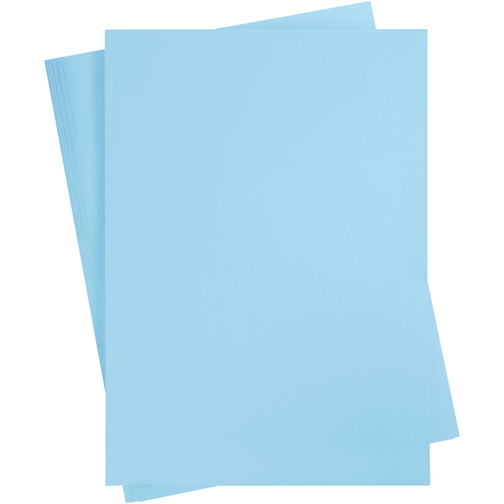 Card, A2, sheet 420x594 mm, 180 g, light blue, 100 sheet