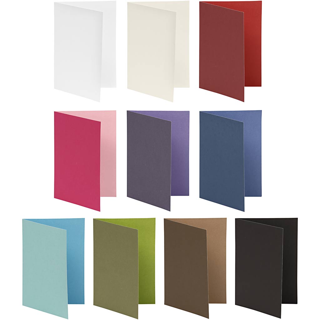 Cards, card size 10,5x15 cm, Content may vary , 250 g, assorted colours, 30 pack