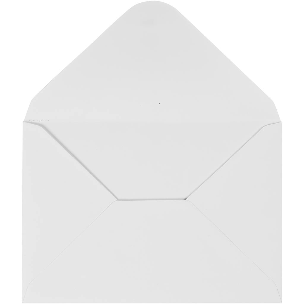 Envelopes, envelope size 11,5x16 cm, 110 g, white, 10 pc
