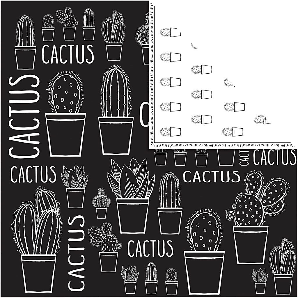 Design Paper, cactus, 180 g, 5 sheet