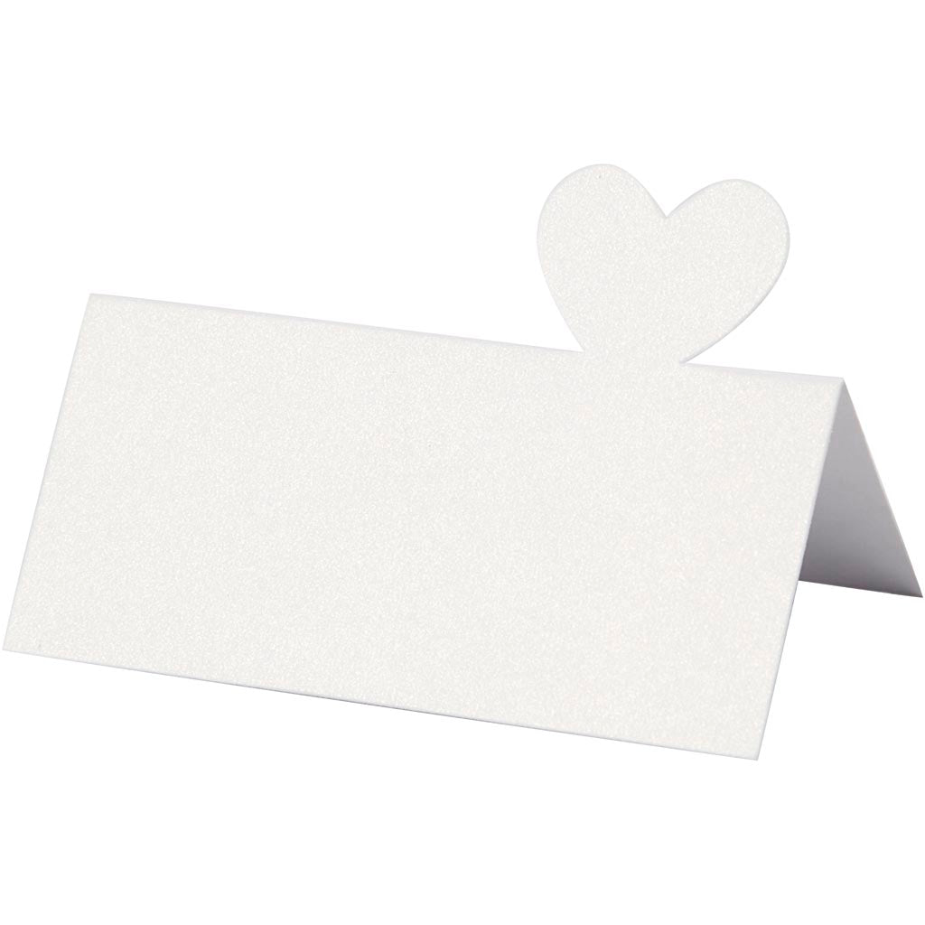 Place Cards, size 8x8,5 cm, 120 g, white, 20 pc