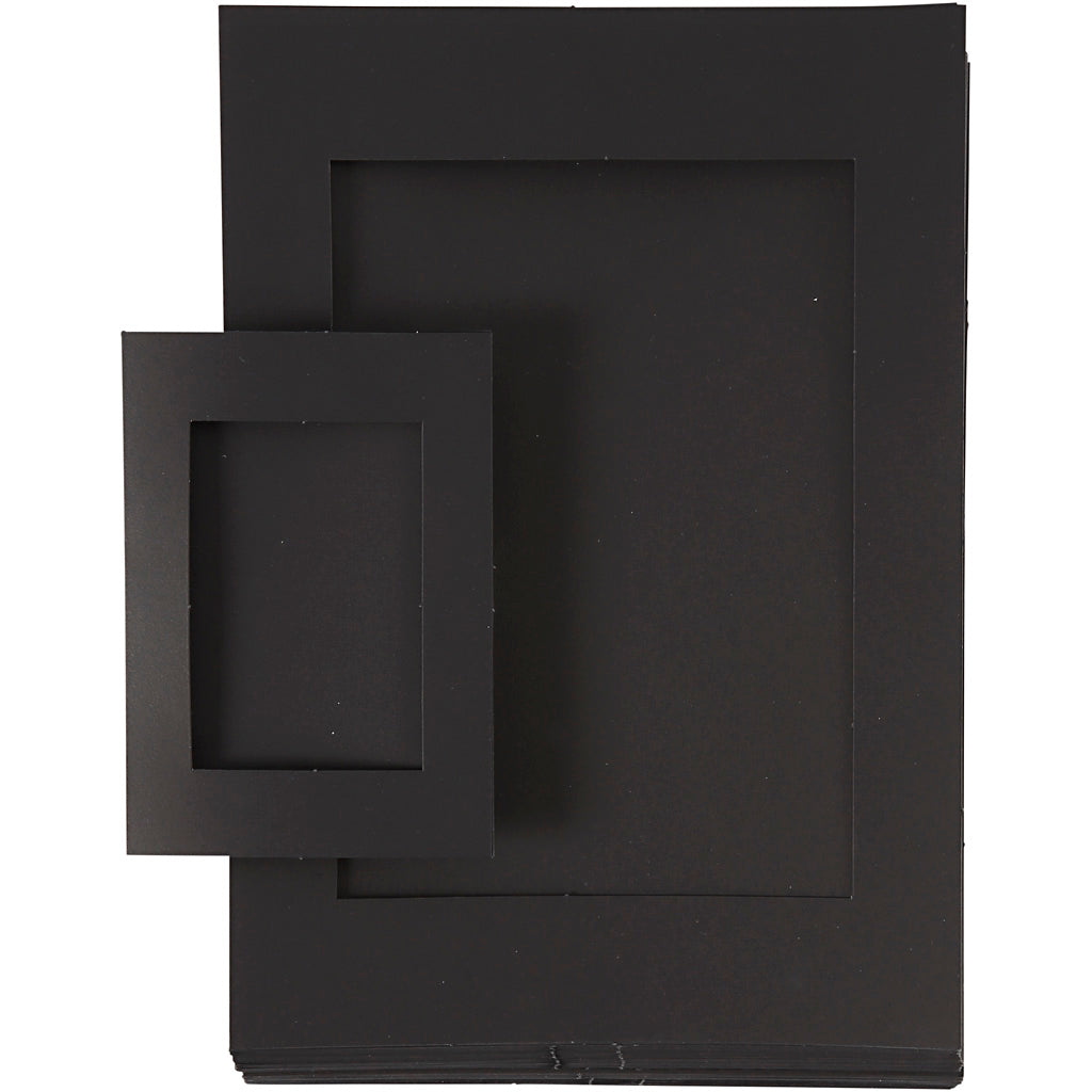 Picture Mount, size A4+A6, 180 g, black, 2x60 pc