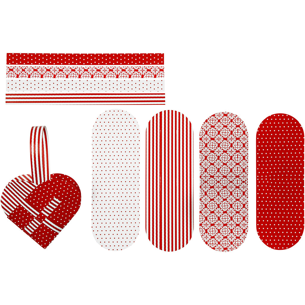 Woven Hearts, size 14,5x10 cm, 120 g, assorted colours, 8 set