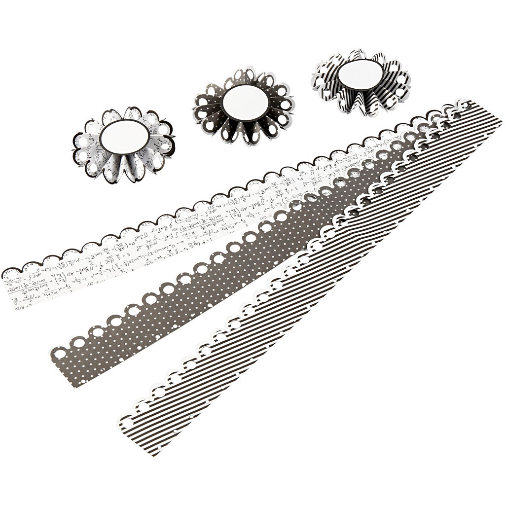 Paper Rosettes, dia. 8 cm, 160 g, 6 pc
