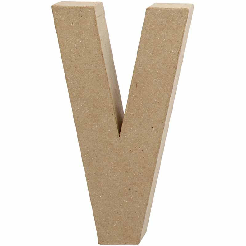 Letter, V, H: 20,5 cm, W: 11,5 cm, thickness 2,5 cm