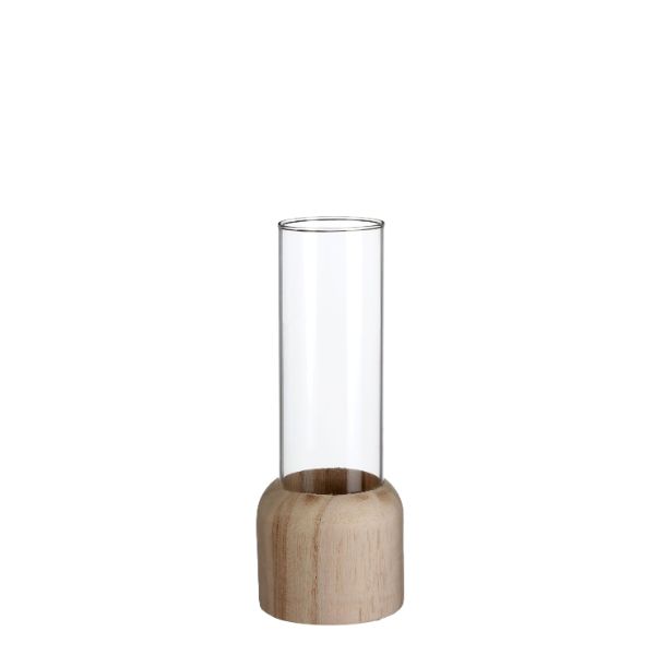 Wooden Base with Test Tube Ø5cm and 18cm tall (1 pc)