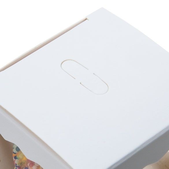 boite en kraft blanc avec fenètres sur 3 cotés 5x5x5 cm (25 pieces) [WGWG347)