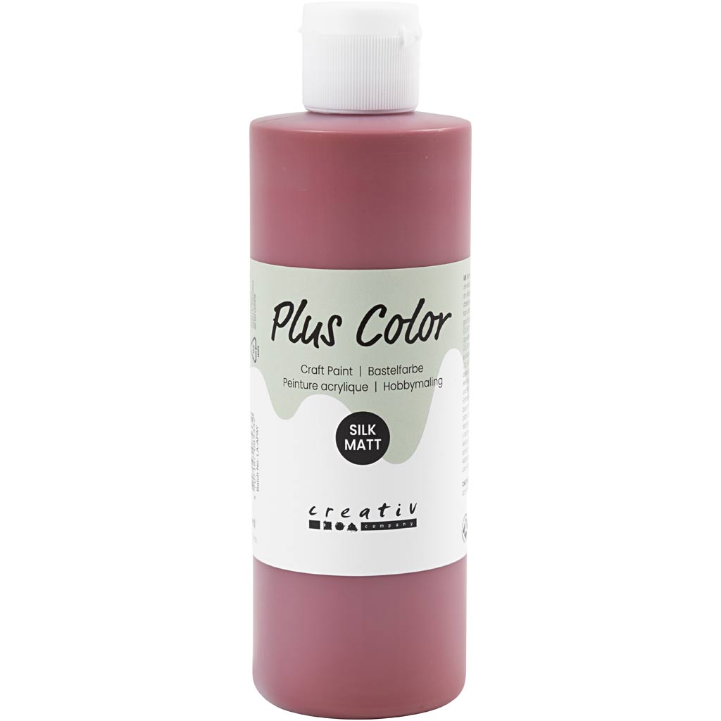 Plus Color Craft Paint, antique red, 250 ml/ 1 bottle