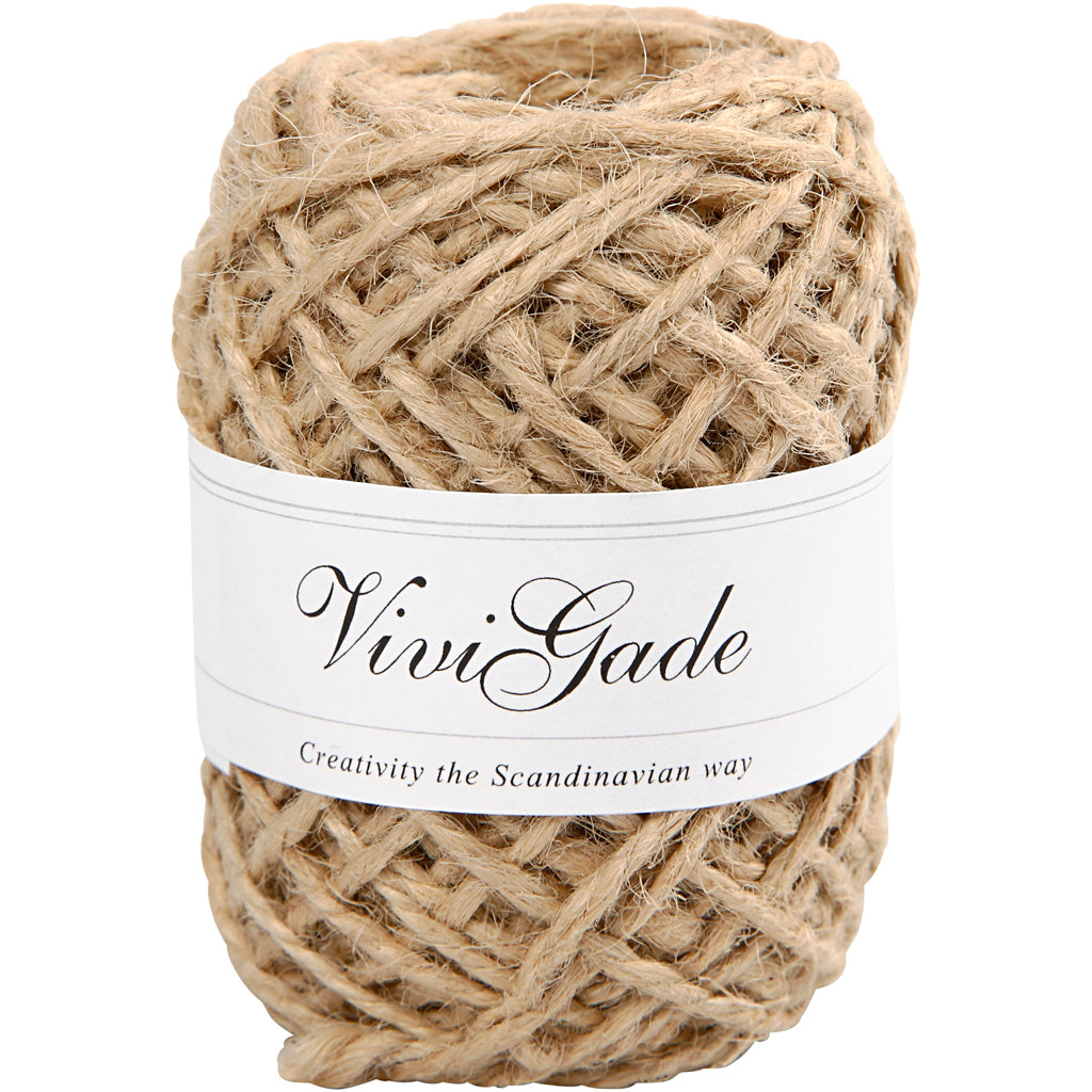 Natural Hemp, thickness 1-2 mm, natural, 30 m/ 1 roll