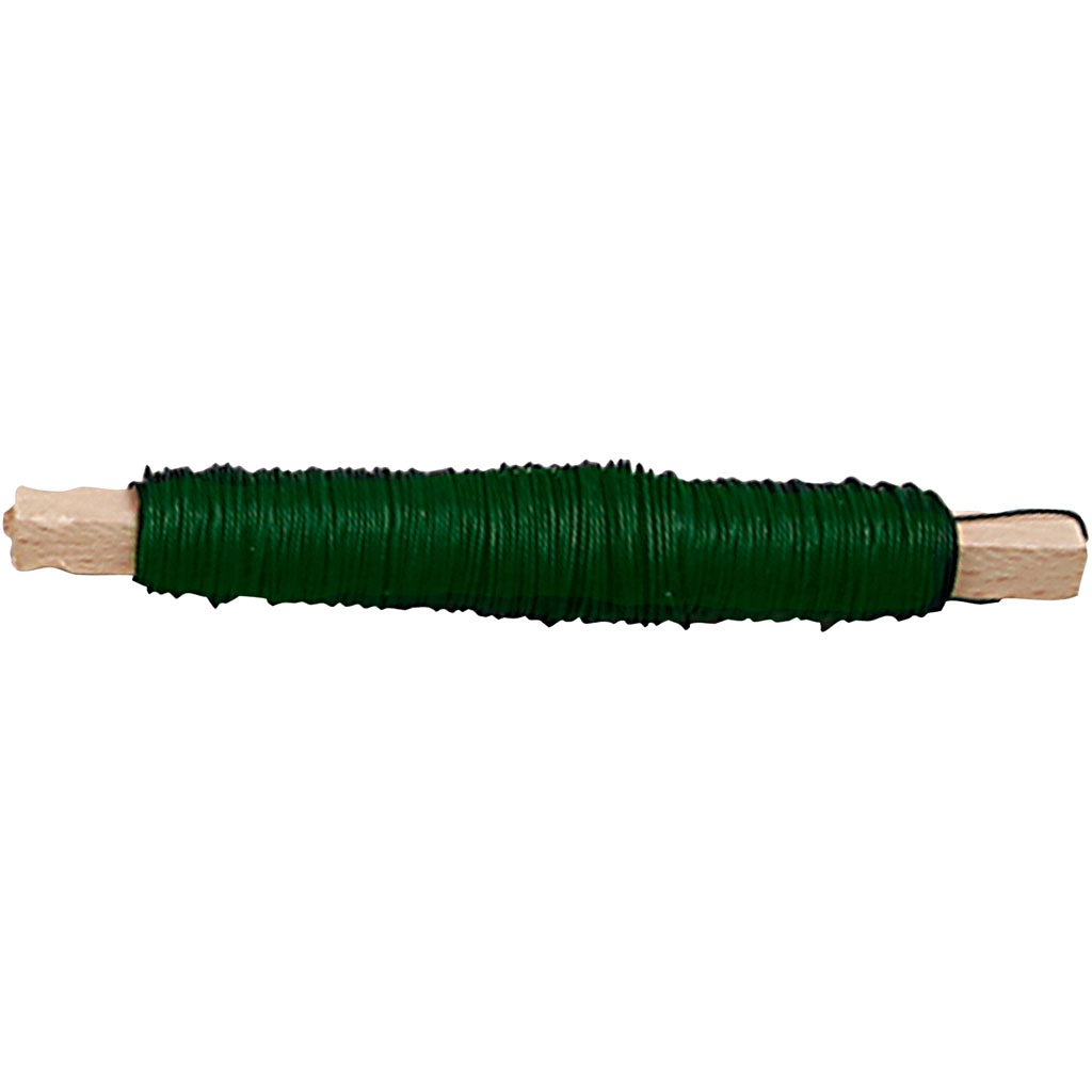 Florist Wire, thickness 0,5 mm, green, 50 m/ 1 roll