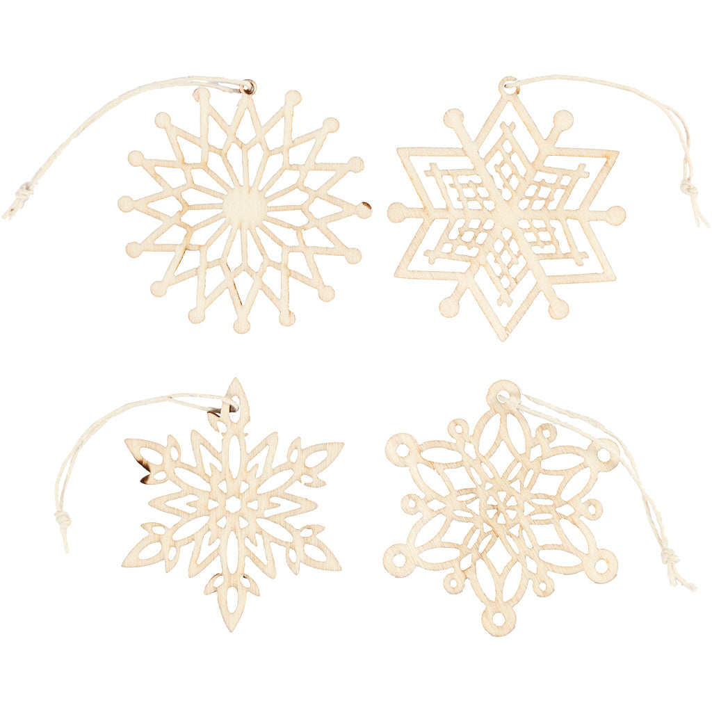 Ornaments, dia. 7 cm, thickness 0,3 cm, 8 pc