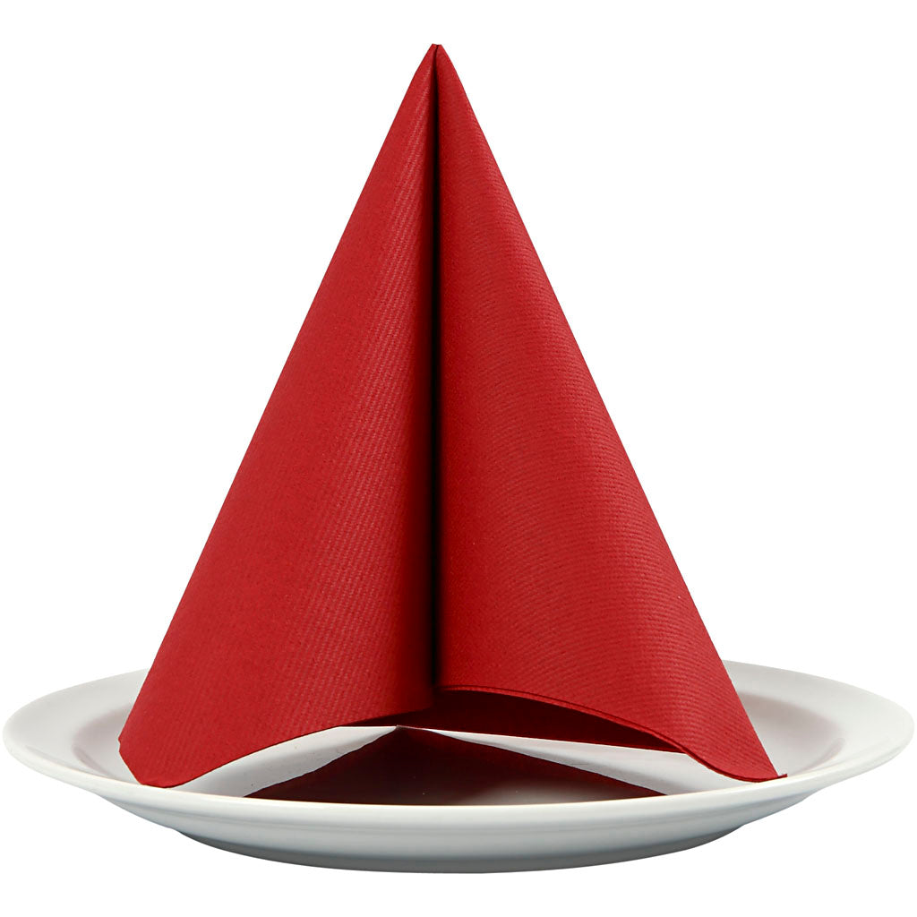 Table Napkins, size 40x40 cm, 60 g, claret, 20 pc