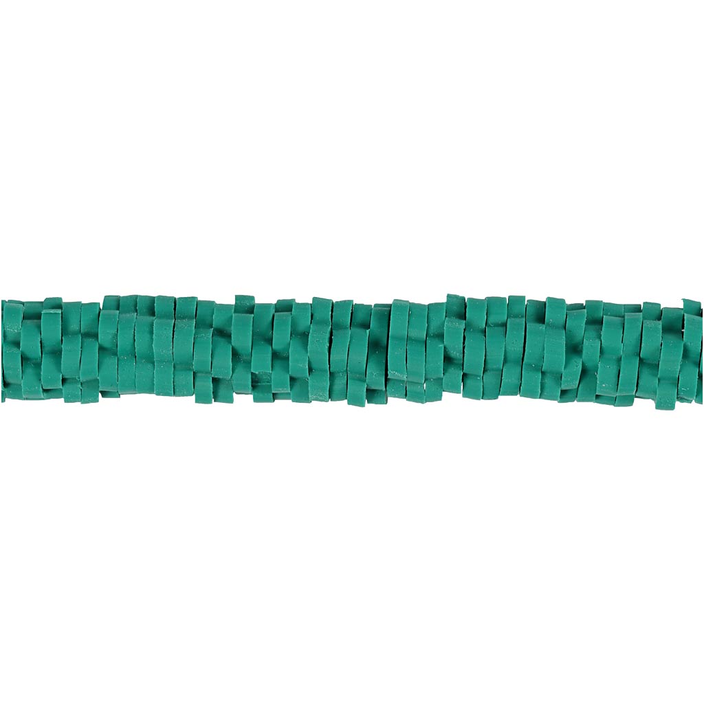 Clay Beads, dia. 5-6 mm, hole size 2 mm, turquoise, 145 pc