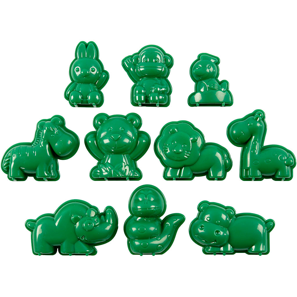 Casting Mould, animals, size 4-7 cm, 10 pc