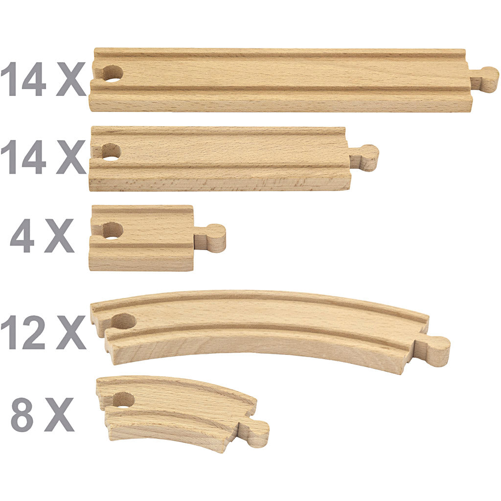 VIGA railway tracks, 52 parts/ 1 set