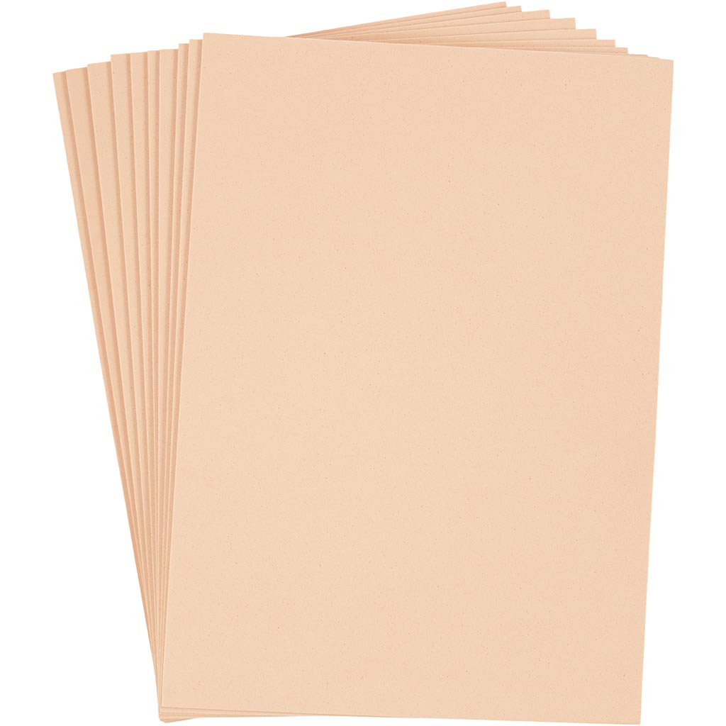 Foam Sheets, A4, sheet 210x297 mm, thickness 2 mm, cream, 10 sheet