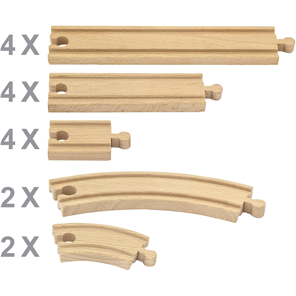 VIGA railway tracks, 16 parts/ 1 set