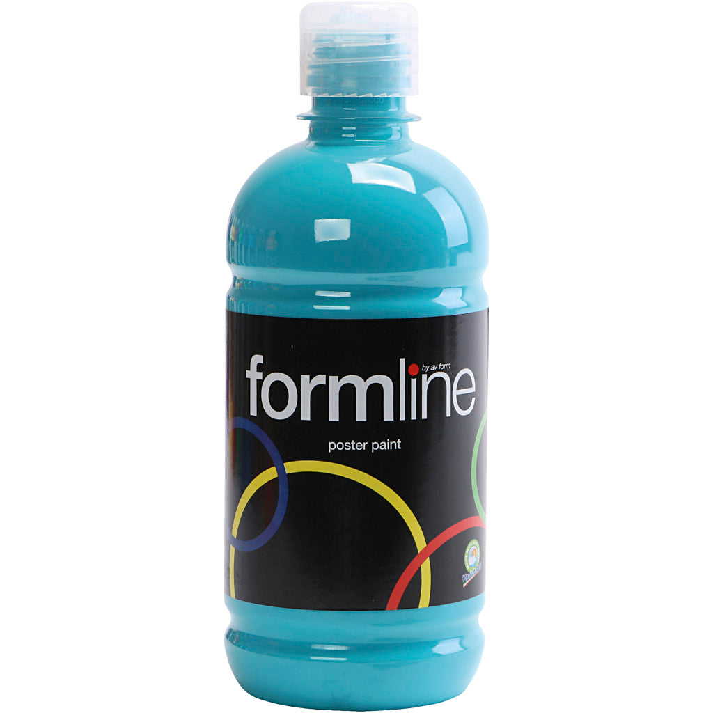 Poster paint Matte, turquoise, 500 ml/ 1 bottle