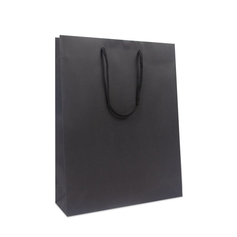 Kraft Carrier Bags 31+10x40cm Black