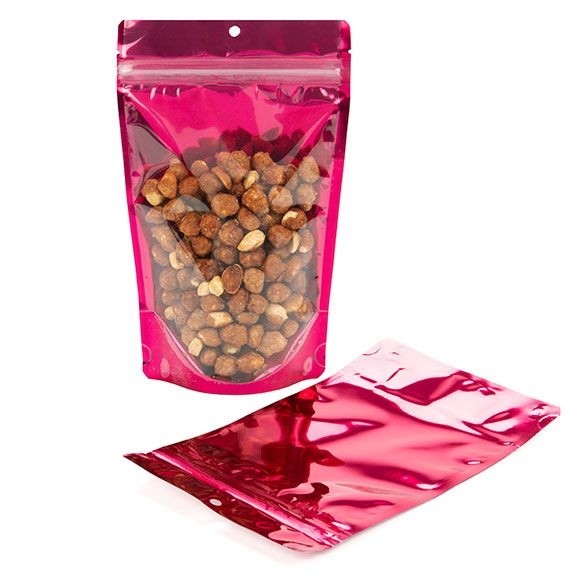 Stand Up Pouches Transparent/Fuchsia 13x7.9x20.6cm | 57 grams