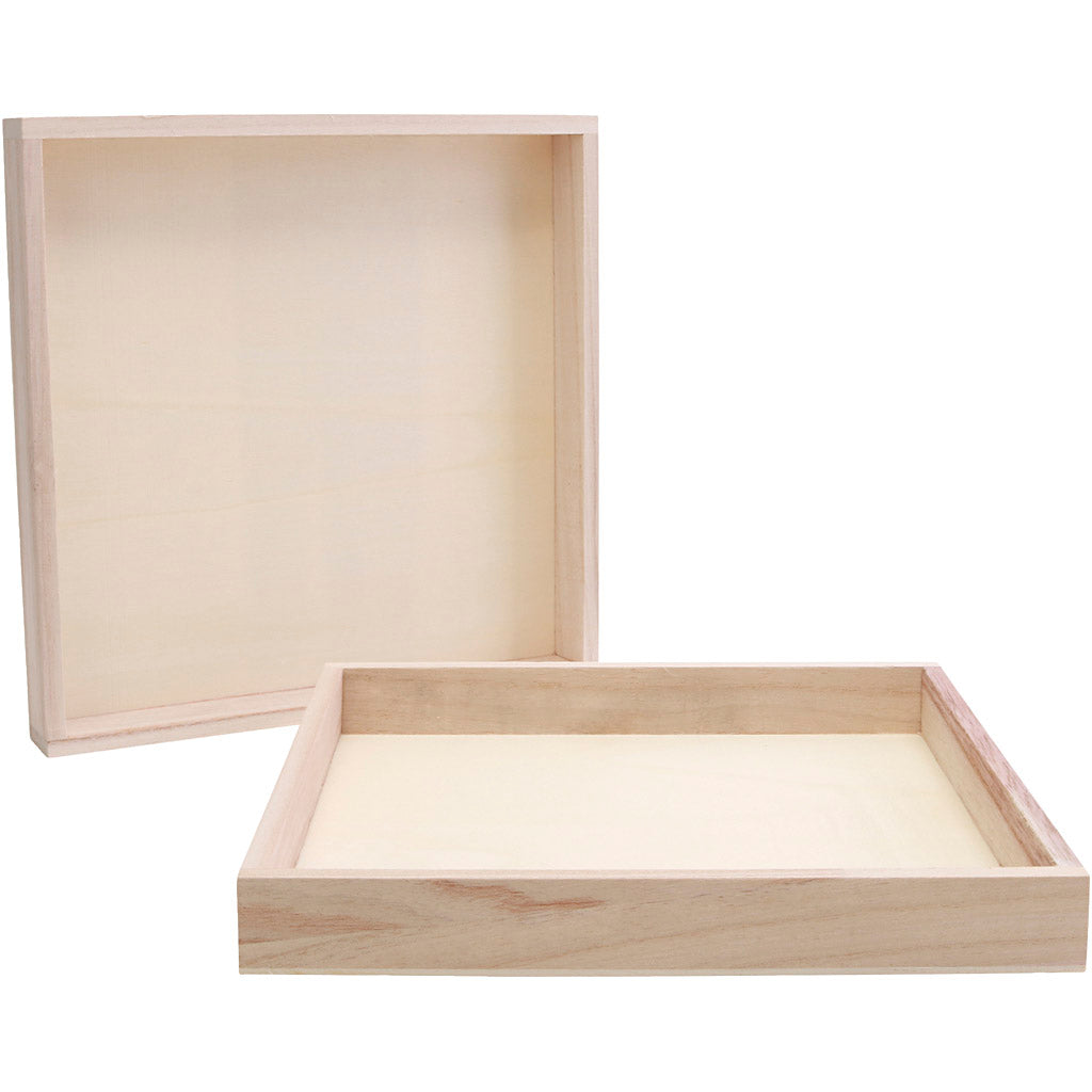 Wooden frames with edge, size 24,5x24,5x3 cm, 10 pc