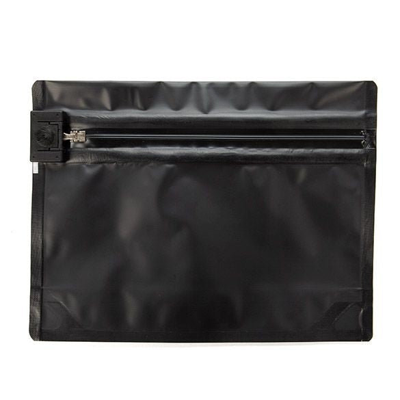 Plastic Bags Matt Black 20.3x6.2x15.2cm with Child-proof Closure