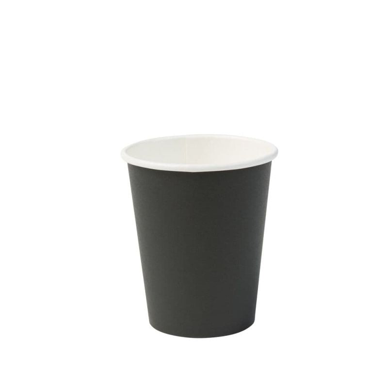 Cup Cardboard 200 ml Ø 80 mm Black (1000 pieces)