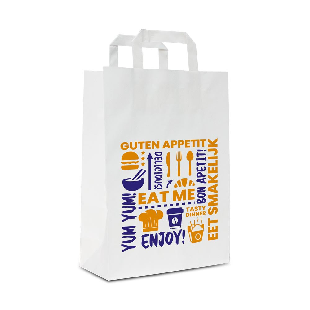 Take-away bags 32+21,5x27cm White (250 pcs)