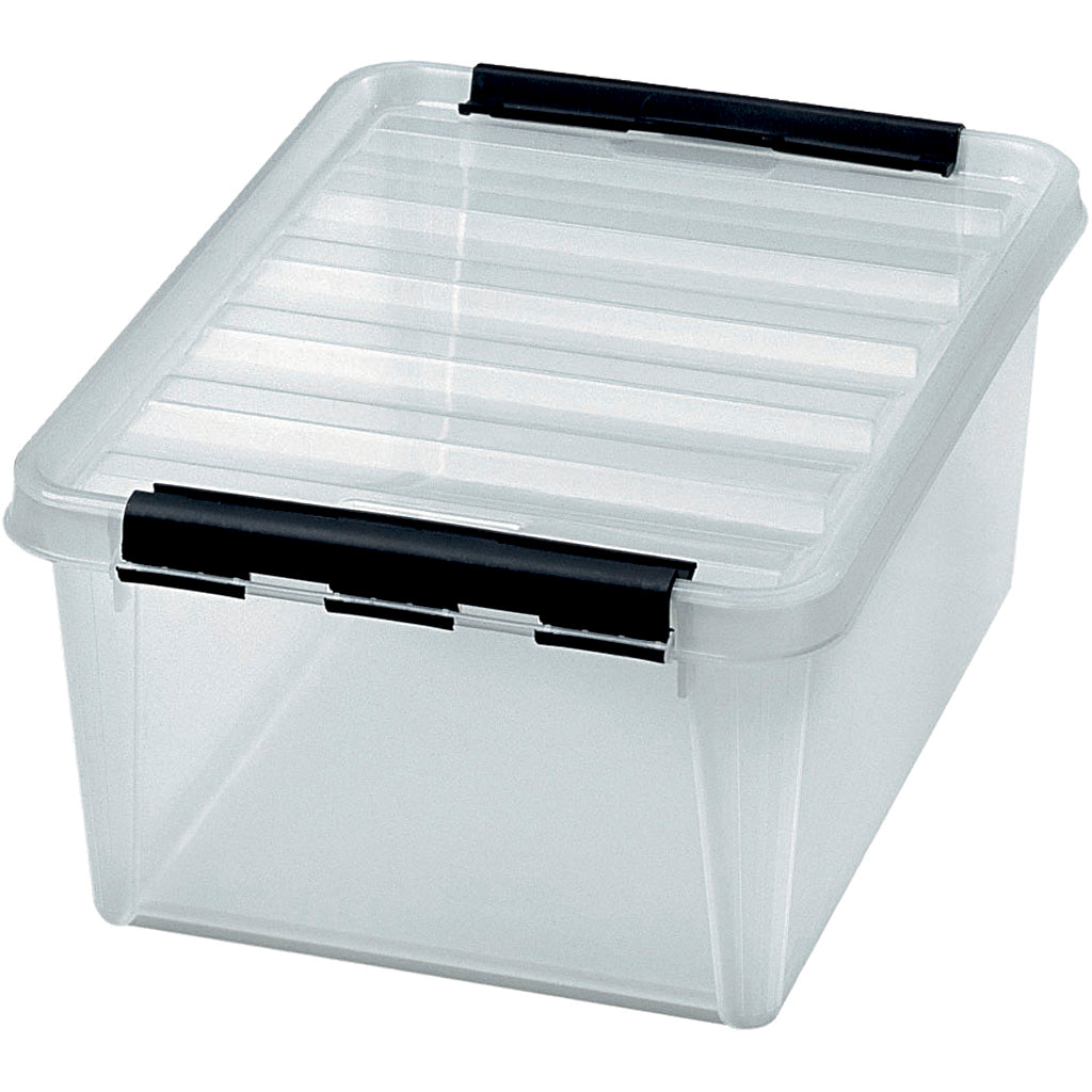 Storage box with lid, size 40x30x18,5, 15 L