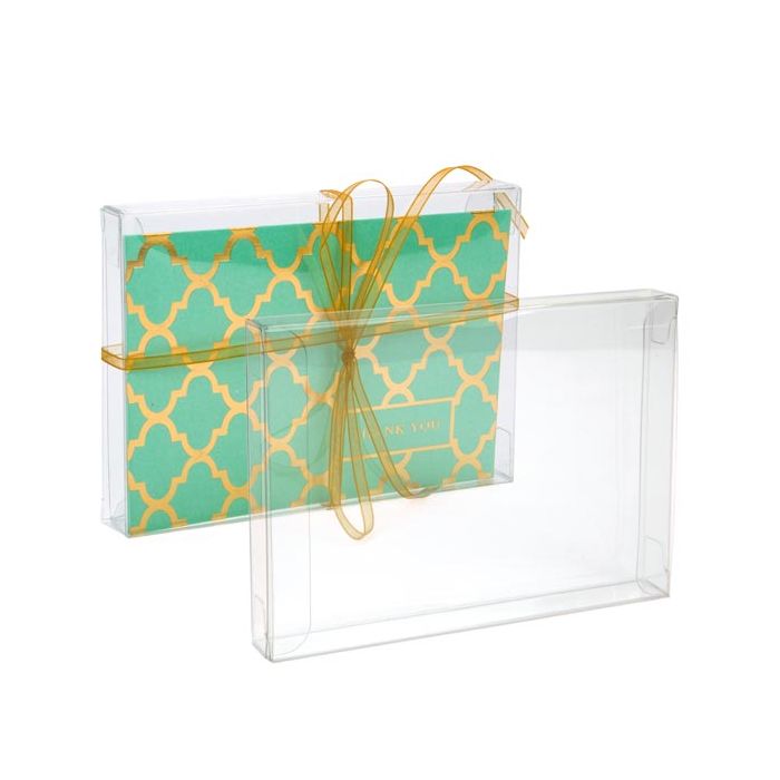 Plastic Gift Boxes 9.5x1.6x13.2cm Crystal Clear