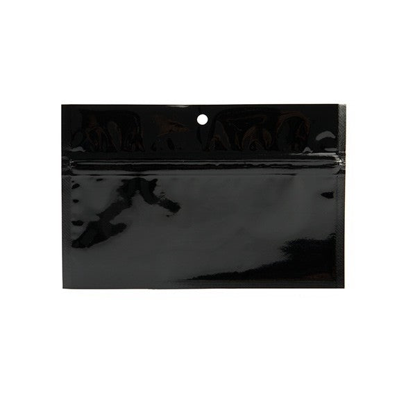 Grip Seal Bags Black 15x7cm Metallised