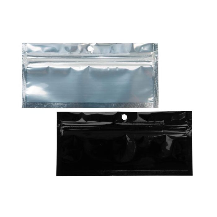 Grip Seal Bags Transparent/Black 14x4.5cm