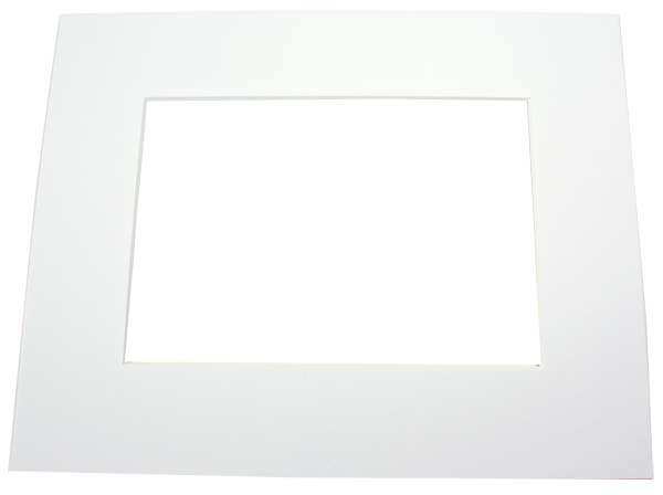 Mount Board bright White 8.9x14cm Window - Outer size 12.7x17.8cm Conservation Quality
