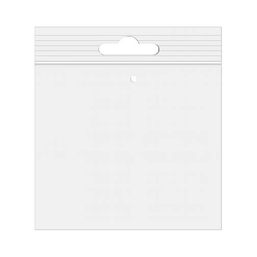 Grip Seal Bags with Euroslot and Vent-hole 12.5x12.5cm Crystal Clear PP 50 micron