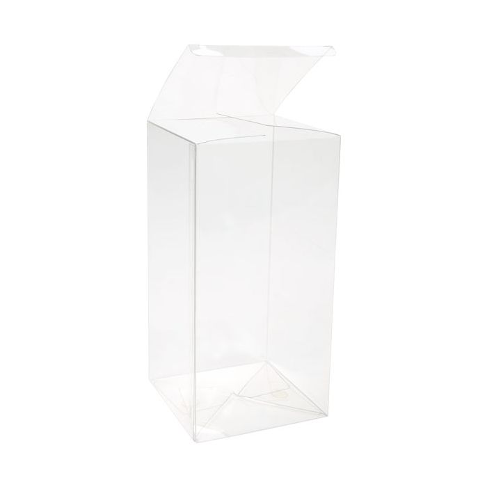 Plastic Gift Boxes 12.7x12.7x25.4cm with Autolock Bottom