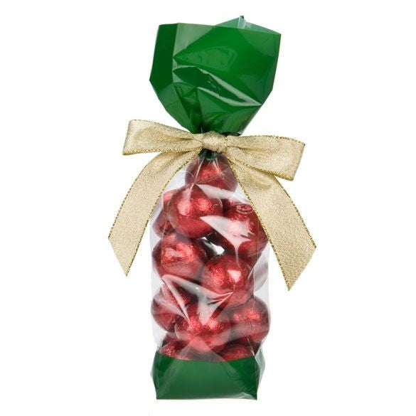 Printed Bags Green 5.1x4.8x24.1cm with side gusset