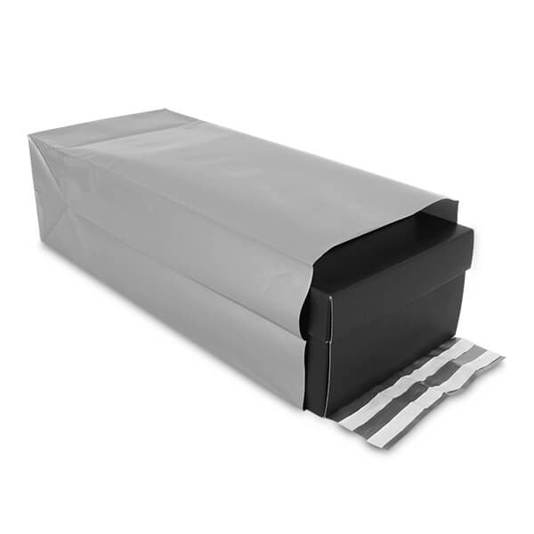 Plastic Mailing Bags 20+14x47 cm Silver (125 pcs)