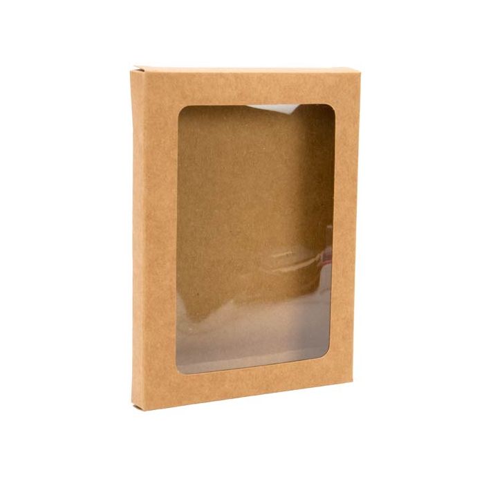 Kraft Gift Boxes with Window 12.5x1.5x16.8cm