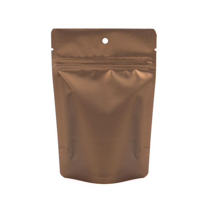 Stand Up Pouches Bronze W/Hanghole 10,2x6x15,2 cm
