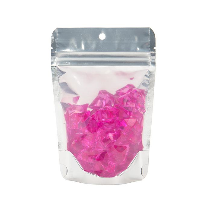 Stand Up Pouches Transparent/White 10,2x6x15,2cm With Hanghole