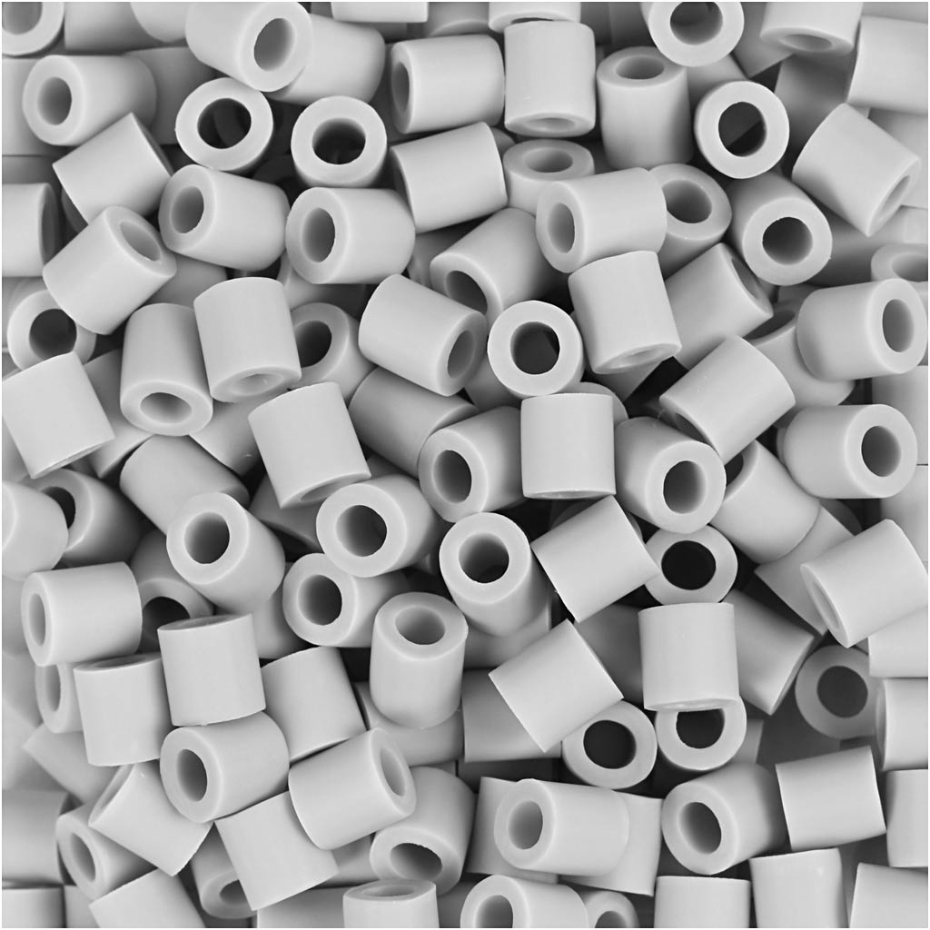 Les Perles NABBI BioBeads, dim. 5x5 mm, diamètre intérieur 2.5 mm, medium, gris, 1000 pièces/ 1 Pq. [HOB-9067820]