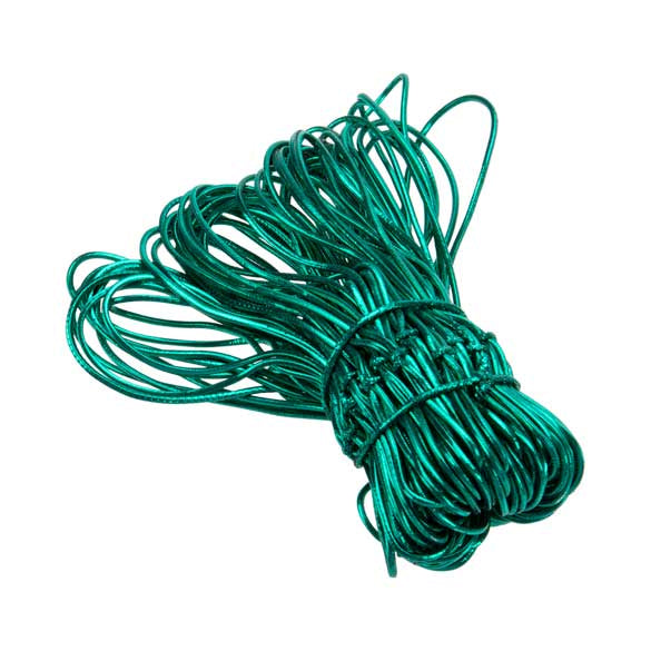 Ruban élastique de décoration Vinyle Stretch à dérouler vert métallique 25,5cm  (50 Pièces)  [10MGR]