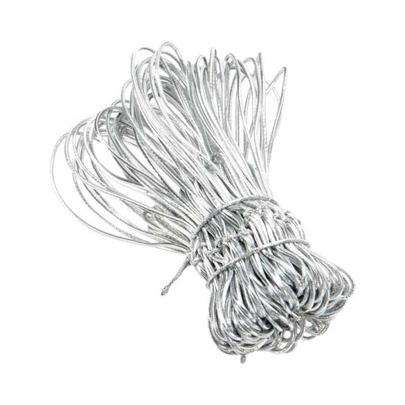 Dekogummi Metallisch Silber - 25.5cm (50 Stück) [10MS]