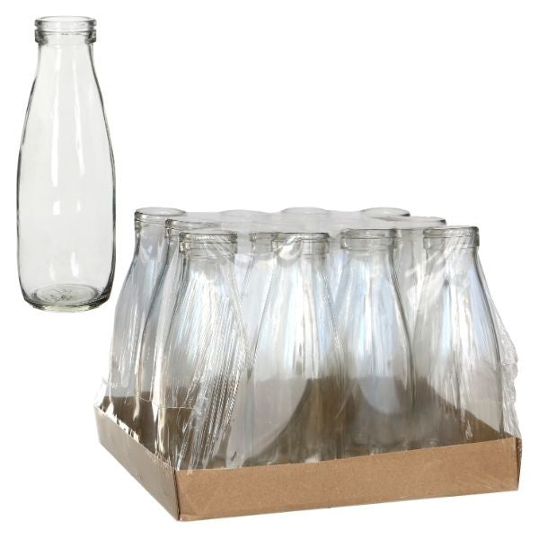 Milchflasche Glas 500ml 21x0.7cm (12 Stück) [IFS-129192]